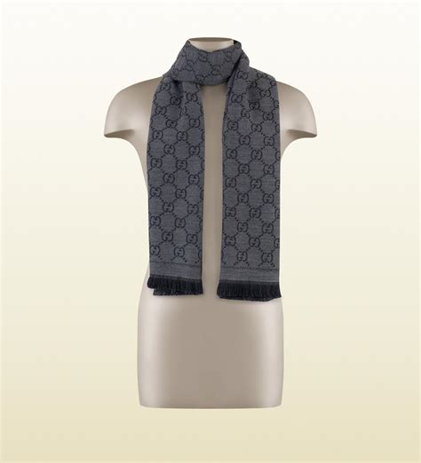 gucci grey scarf|gg jacquard pattern knitted scarf.